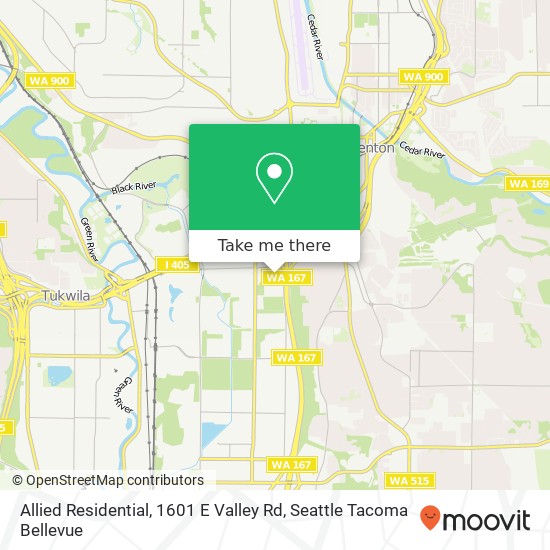 Mapa de Allied Residential, 1601 E Valley Rd