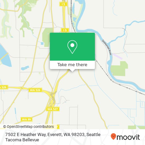 Mapa de 7502 E Heather Way, Everett, WA 98203