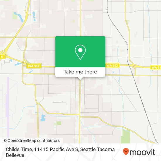 Mapa de Childs Time, 11415 Pacific Ave S