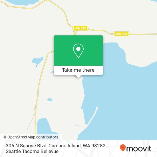 Mapa de 306 N Sunrise Blvd, Camano Island, WA 98282