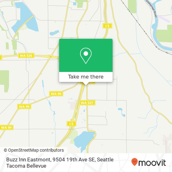 Mapa de Buzz Inn Eastmont, 9504 19th Ave SE