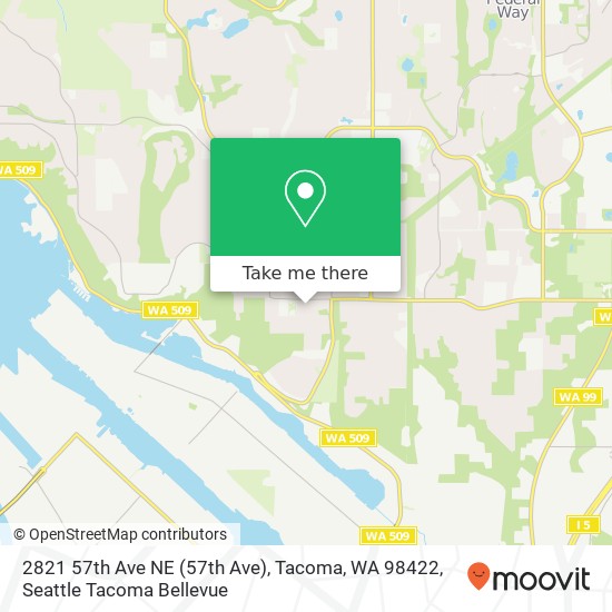 Mapa de 2821 57th Ave NE (57th Ave), Tacoma, WA 98422