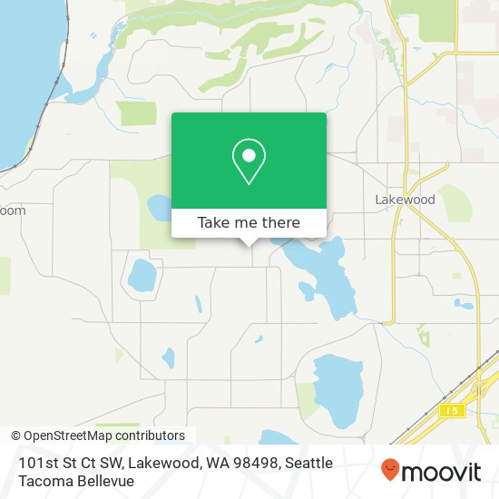 101st St Ct SW, Lakewood, WA 98498 map