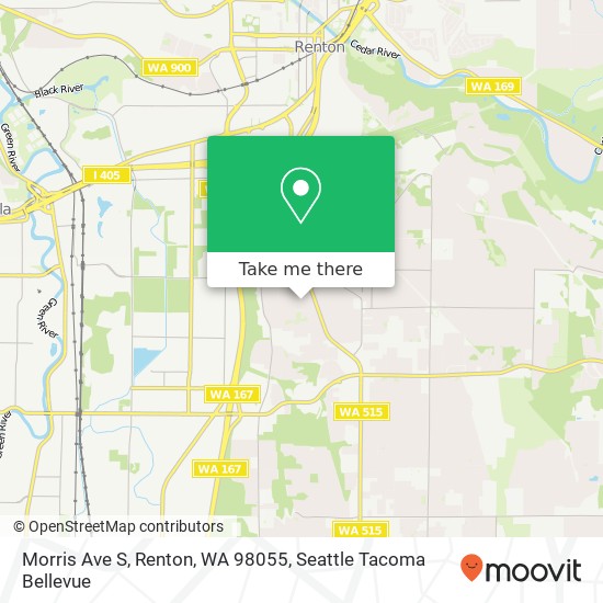 Mapa de Morris Ave S, Renton, WA 98055