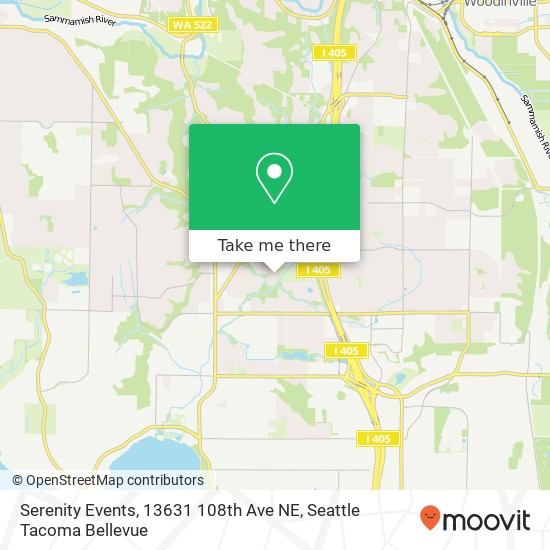 Mapa de Serenity Events, 13631 108th Ave NE