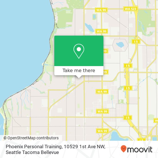 Mapa de Phoenix Personal Training, 10529 1st Ave NW