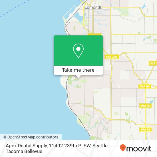 Mapa de Apex Dental Supply, 11402 239th Pl SW