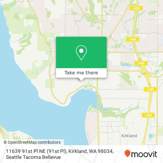 Mapa de 11639 91st Pl NE (91st Pl), Kirkland, WA 98034