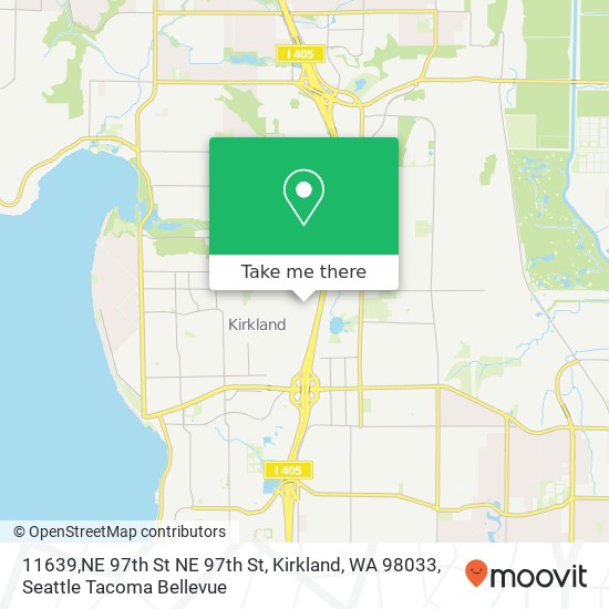 Mapa de 11639,NE 97th St NE 97th St, Kirkland, WA 98033