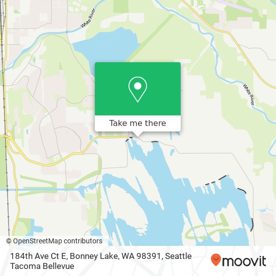 Mapa de 184th Ave Ct E, Bonney Lake, WA 98391