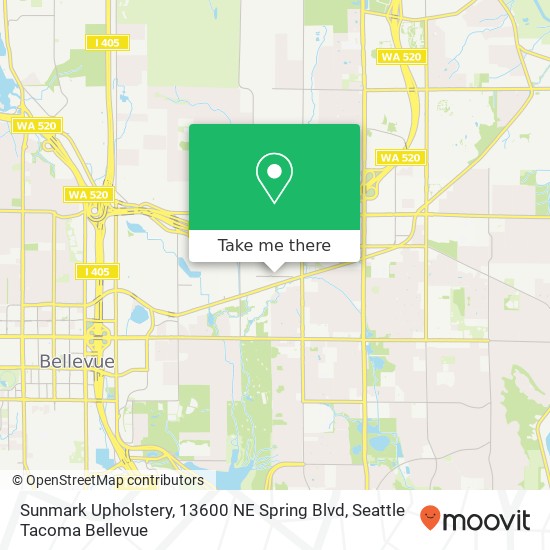 Mapa de Sunmark Upholstery, 13600 NE Spring Blvd