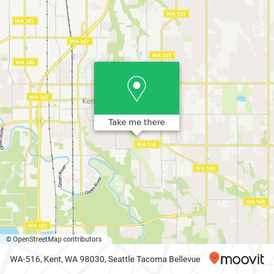 Mapa de WA-516, Kent, WA 98030