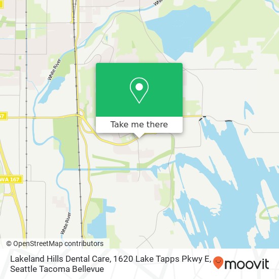 Lakeland Hills Dental Care, 1620 Lake Tapps Pkwy E map