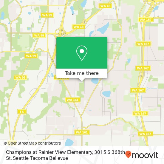 Mapa de Champions at Rainier View Elementary, 3015 S 368th St