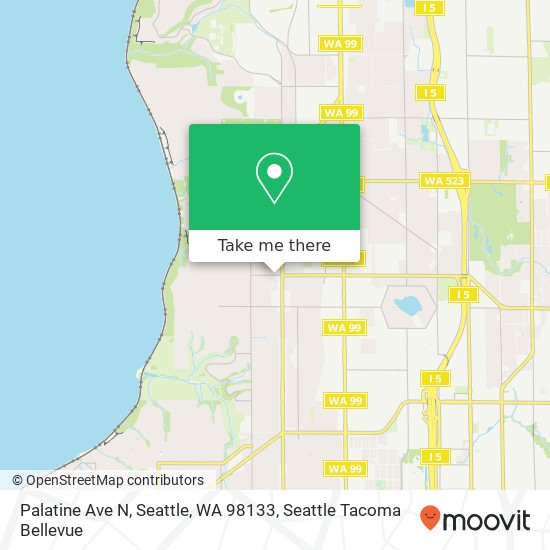 Mapa de Palatine Ave N, Seattle, WA 98133