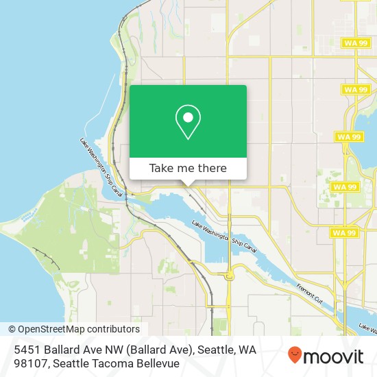 Mapa de 5451 Ballard Ave NW (Ballard Ave), Seattle, WA 98107