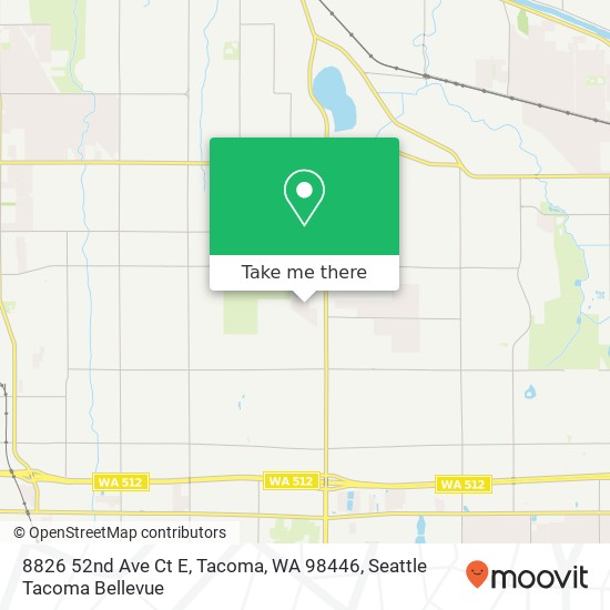 Mapa de 8826 52nd Ave Ct E, Tacoma, WA 98446