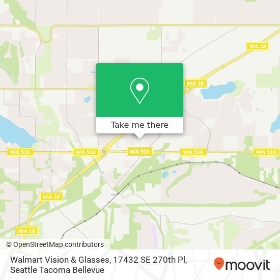 Walmart Vision & Glasses, 17432 SE 270th Pl map