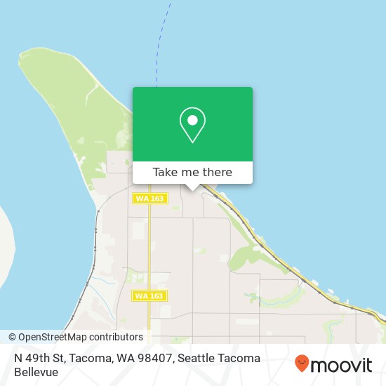 Mapa de N 49th St, Tacoma, WA 98407