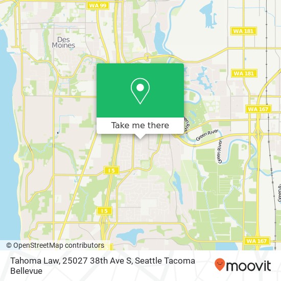 Tahoma Law, 25027 38th Ave S map