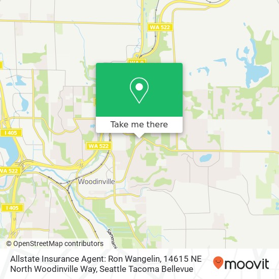 Mapa de Allstate Insurance Agent: Ron Wangelin, 14615 NE North Woodinville Way