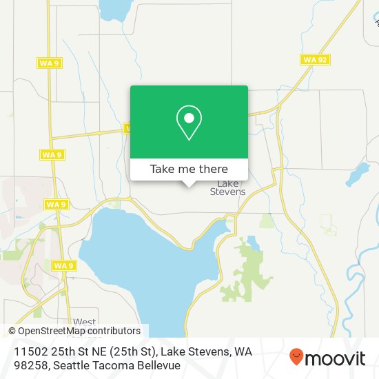 Mapa de 11502 25th St NE (25th St), Lake Stevens, WA 98258