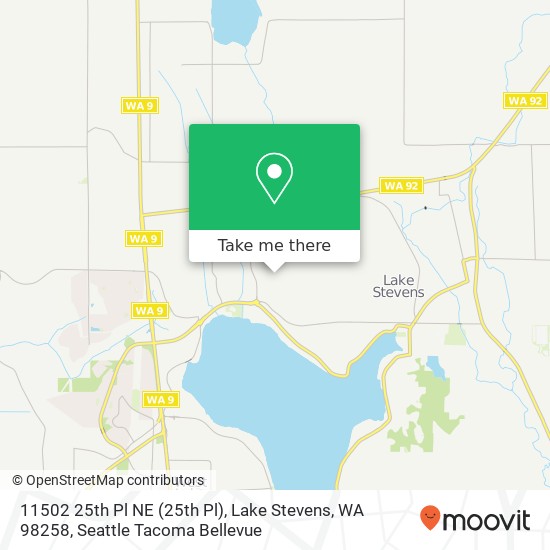 Mapa de 11502 25th Pl NE (25th Pl), Lake Stevens, WA 98258