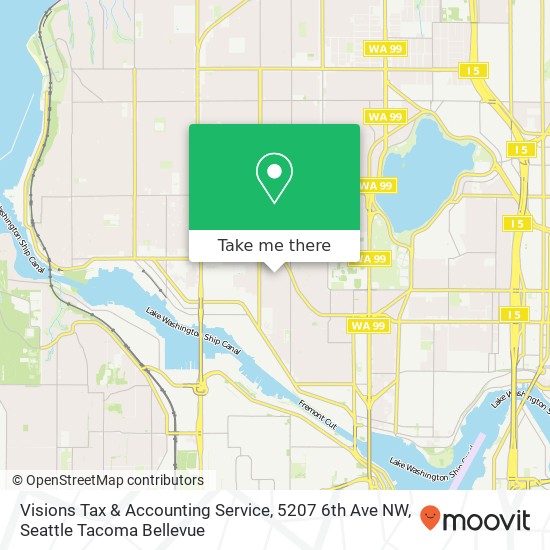 Mapa de Visions Tax & Accounting Service, 5207 6th Ave NW