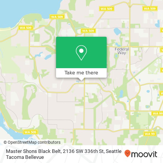 Master Shons Black Belt, 2136 SW 336th St map