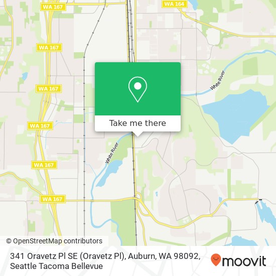 Mapa de 341 Oravetz Pl SE (Oravetz Pl), Auburn, WA 98092