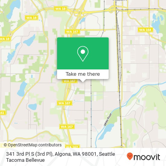 Mapa de 341 3rd Pl S (3rd Pl), Algona, WA 98001