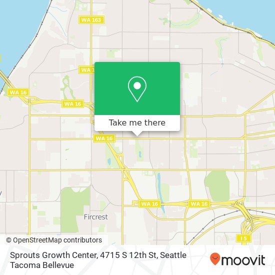 Mapa de Sprouts Growth Center, 4715 S 12th St