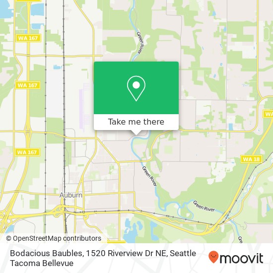 Mapa de Bodacious Baubles, 1520 Riverview Dr NE