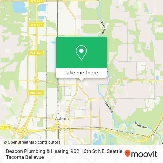 Mapa de Beacon Plumbing & Heating, 902 16th St NE