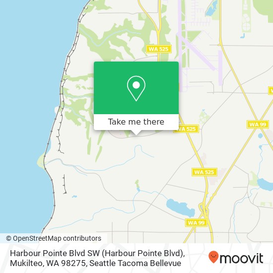 Mapa de Harbour Pointe Blvd SW (Harbour Pointe Blvd), Mukilteo, WA 98275