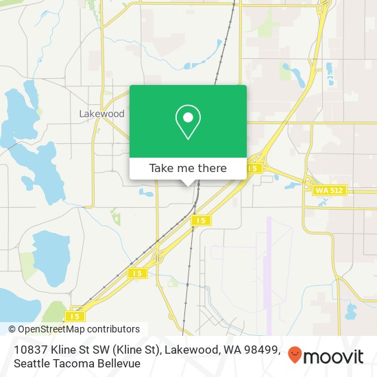 10837 Kline St SW (Kline St), Lakewood, WA 98499 map