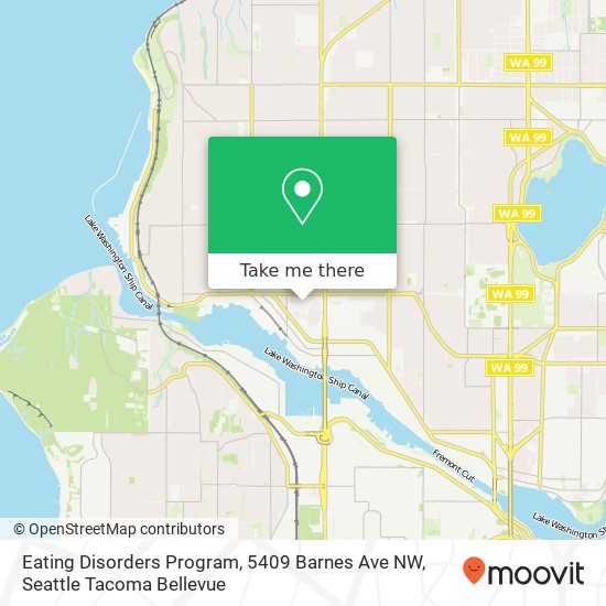 Mapa de Eating Disorders Program, 5409 Barnes Ave NW