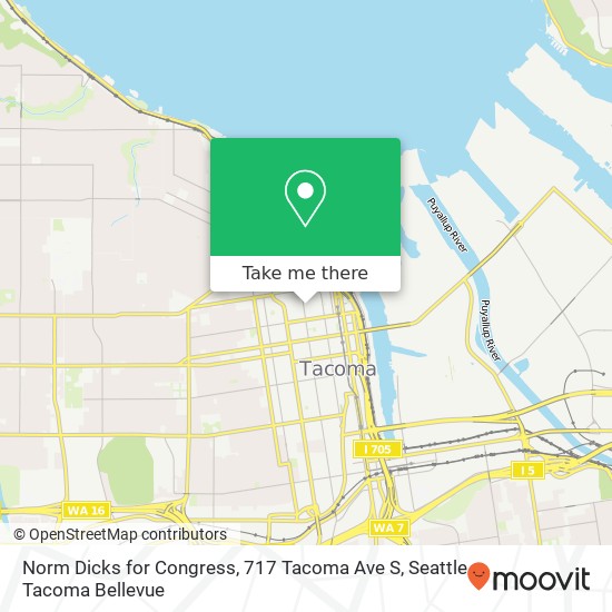 Norm Dicks for Congress, 717 Tacoma Ave S map