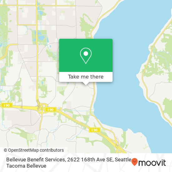 Mapa de Bellevue Benefit Services, 2622 168th Ave SE