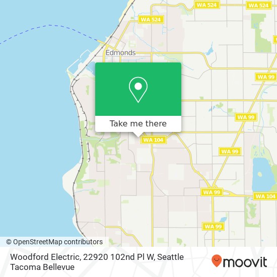 Mapa de Woodford Electric, 22920 102nd Pl W