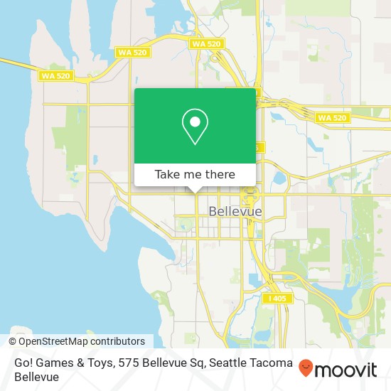 Mapa de Go! Games & Toys, 575 Bellevue Sq