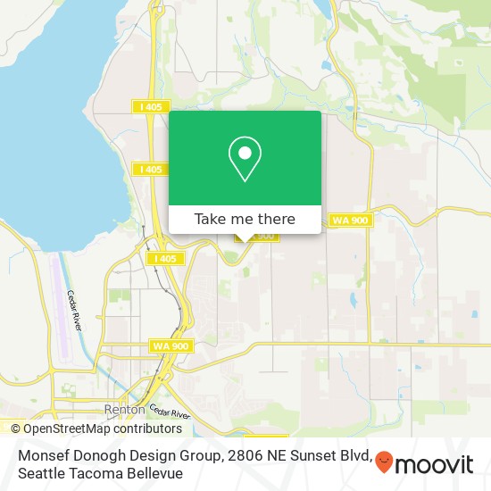 Mapa de Monsef Donogh Design Group, 2806 NE Sunset Blvd