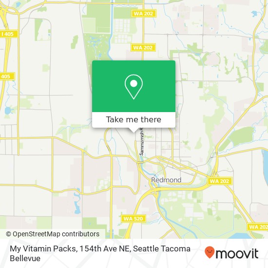 Mapa de My Vitamin Packs, 154th Ave NE