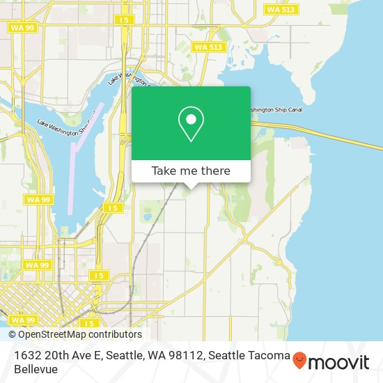 Mapa de 1632 20th Ave E, Seattle, WA 98112