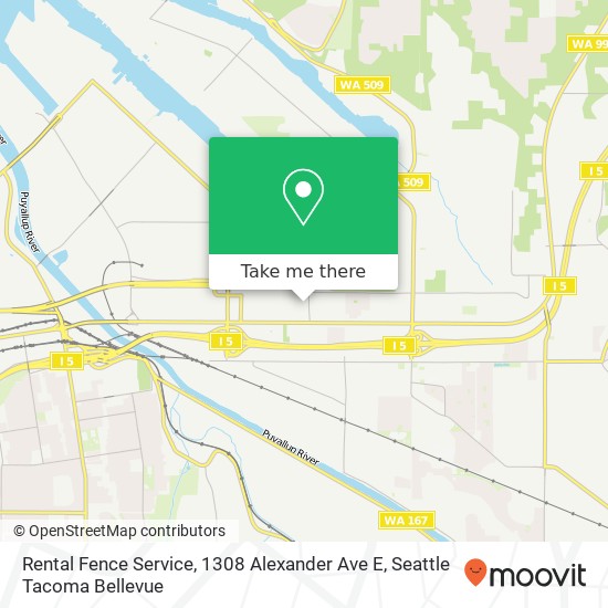 Mapa de Rental Fence Service, 1308 Alexander Ave E