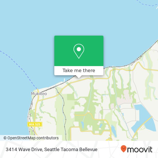 Mapa de 3414 Wave Drive, 3414 Wave Dr, Everett, WA 98203, USA