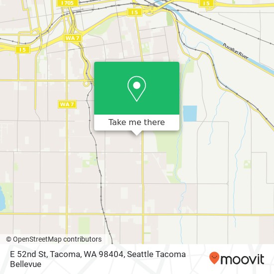 Mapa de E 52nd St, Tacoma, WA 98404