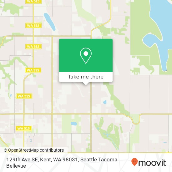 Mapa de 129th Ave SE, Kent, WA 98031