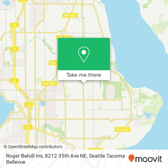 Mapa de Roger Belvill Ins, 8212 35th Ave NE