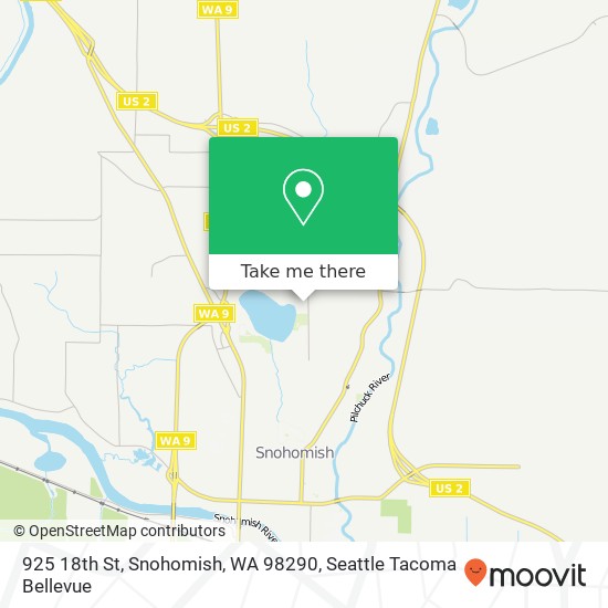 Mapa de 925 18th St, Snohomish, WA 98290